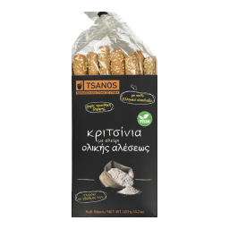 Κριτσίνια με Αλεύρι Ολικής Άλεσης Vegan Χωρίς προσθήκη ζάχαρης 120gr