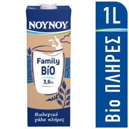 Family Γάλα Υψηλής Παστερίωσης 3,6% Βιολογικό 1lt